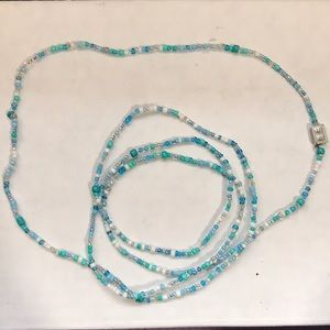 Me to We handmade blue necklace/bracelet